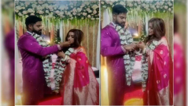 ফুলশয্যাতেও রংমিলান্তি! সুদীপ্তা-সৌম্যর সুহাগ রাতের রোম্যান্টিক ছবি দেখেছেন, না হলেই বড় মিস|newly married couple sudipta and soumya s suhag rat pics goes viral on social media