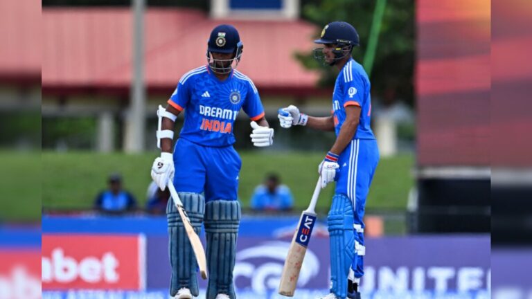 যশস্বী ও গিলের বিধ্বংসী ব্যাটিং, ওয়েস্ট ইন্ডিজে ৯ উইকেটে হারিয়ে সিরিজে সমতা ফেরাল ভারত India vs West Indies 4th T20 Yashasvi Jaiswal and Shubman Gill s Devastating Batting Team India beat West Indies by 9 wickets in IND vs WI 4th T20 sup